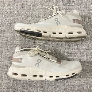 On Running Cloudnova 2 Sneakers Ice/Sand Women’s Size 9 White Athletic Shoes